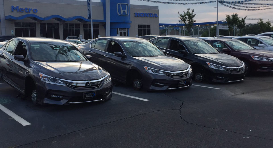  30 Vehicles Damaged In North Carolina Honda Dealer Wheel Heist