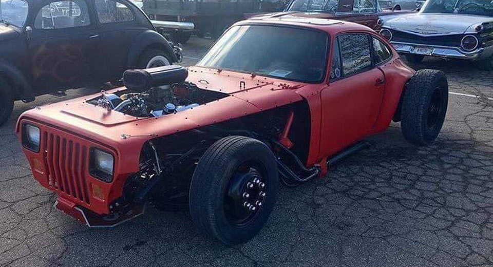 Porsche 911 Meets Jeep Wrangler As Crazy Rat Rod Carscoops