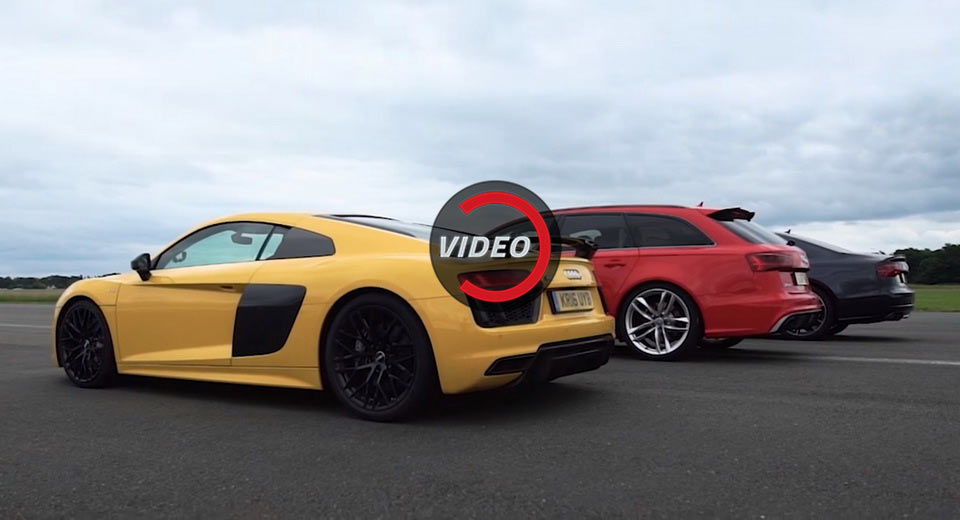 Drag Race: R8 vs RS6 vs S8 Crowns Audi’s True Lord Of The Rings