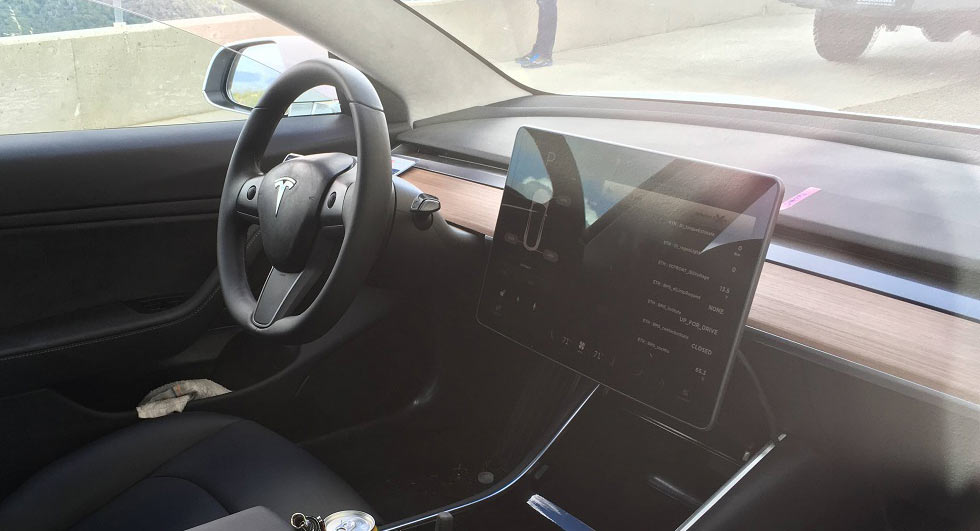 Take A Closer Look At The Tesla Model 3’s Minimalist Interior