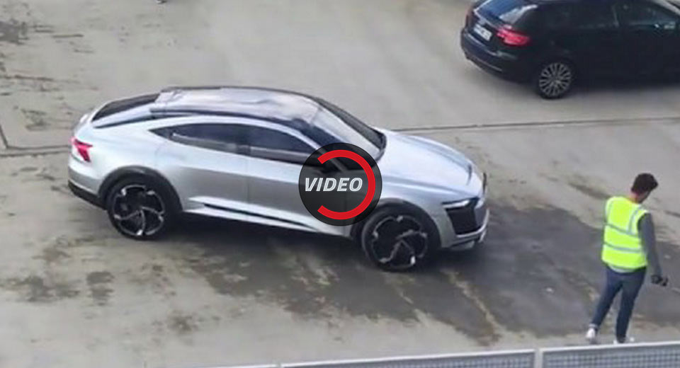  Audi’s E-Tron Sportback Concept Shows Up On Hamburg Rooftop