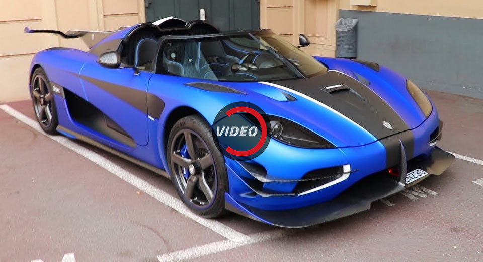 Matte Blue Koenigsegg One:1 Poses For The Camera In Monaco