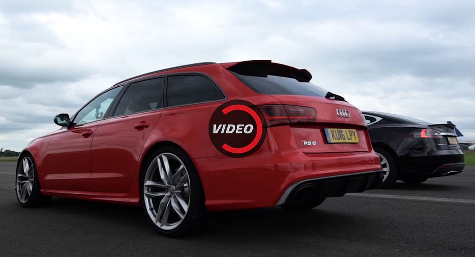 Audi RS6 Performance Seeks Redemption Against Tesla Model S P90D