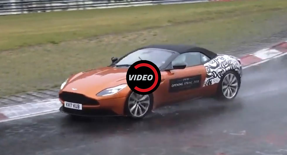 Watch The Aston Martin DB11 Volante Tackle The Ring In The Rain