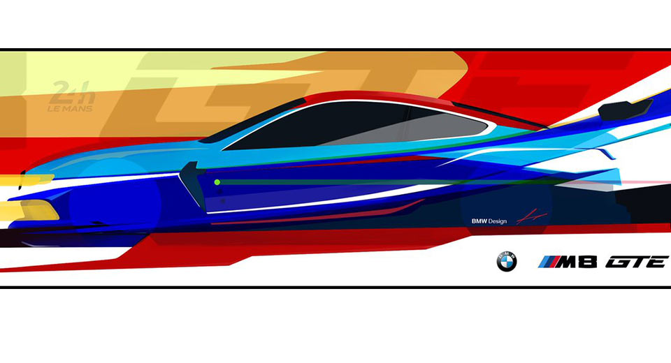  BMW Teases 2018 M8 GTE Le Mans Race Car With A Sketch