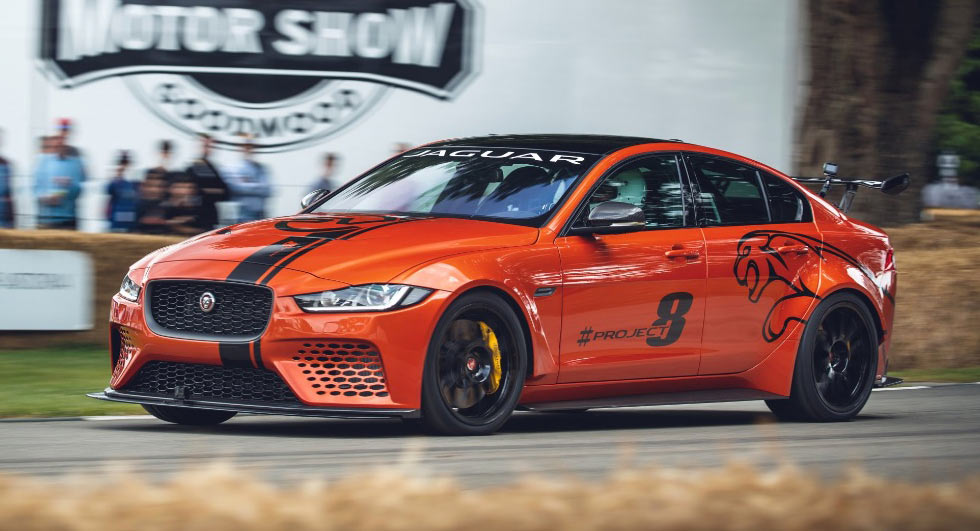  Jaguar XE SV Project 8 Storms Up The Hill At Goodwood