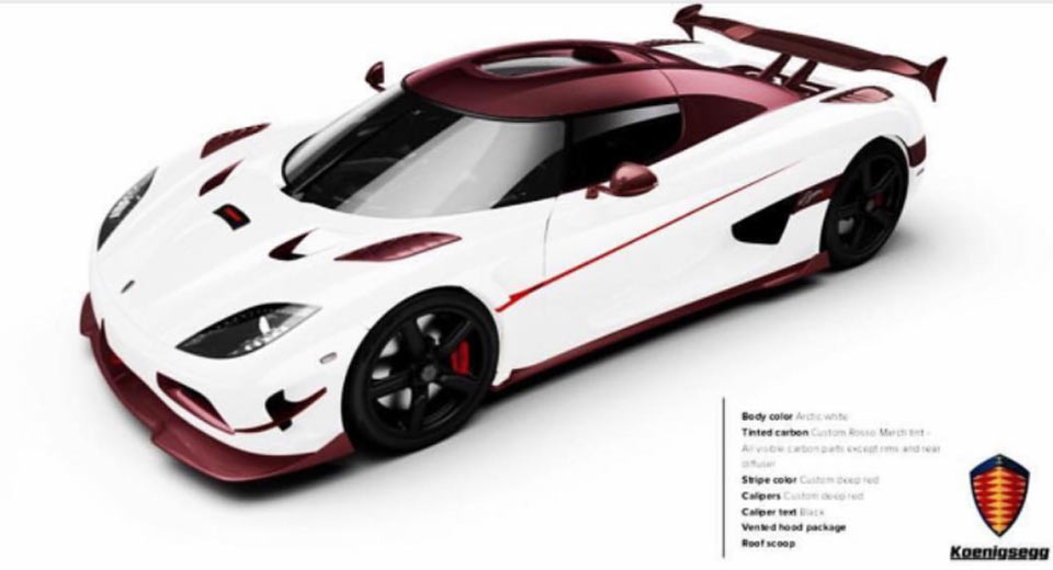 Someone Ordered A Koenigsegg Agera RS In White And Pink Carbon