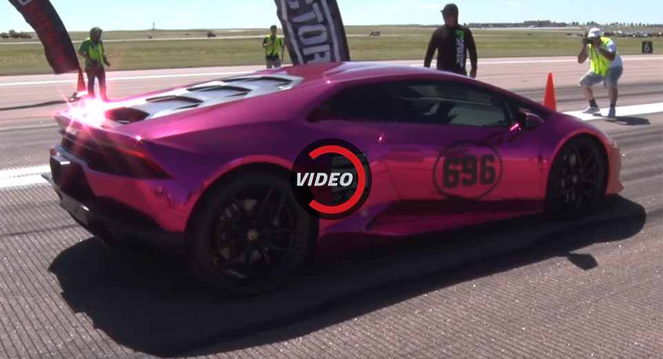 Lady-Driven Lamborghini Huracan Does 210 MPH In 1/2 Mile