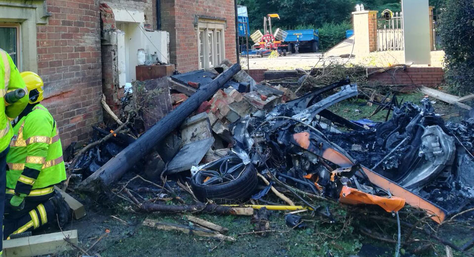 McLaren 570S Destroyed After Fiery Crash In The UK