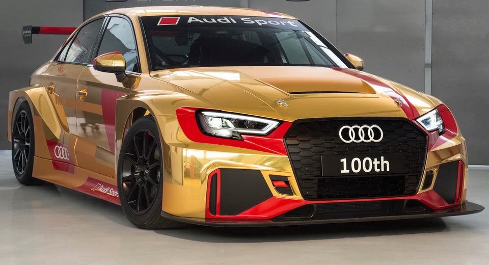  Audi Sport Delivers 100th RS3 LMS Dressed In Special Gold Livery