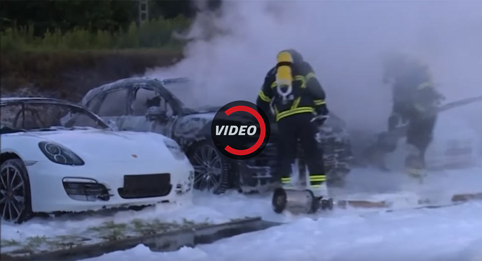 Twelve Porsches Set Ablaze At Hamburg Dealership