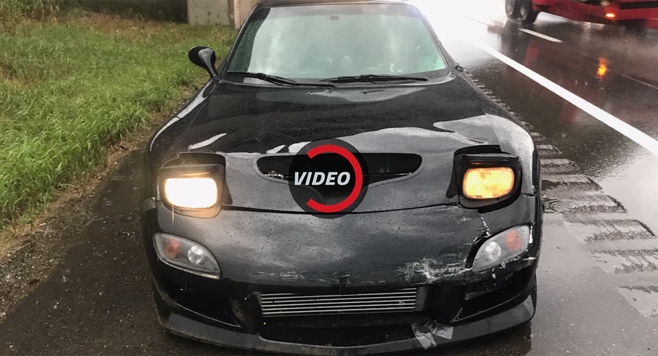  RX-7 Crash Shows Why You Shouldn’t Use Drag Radials On The Street