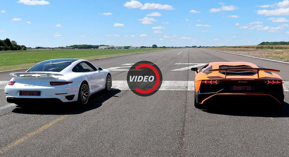 Throwing A Porsche 911 Turbo S At Lambo’s Aventador SV Is A Great Idea