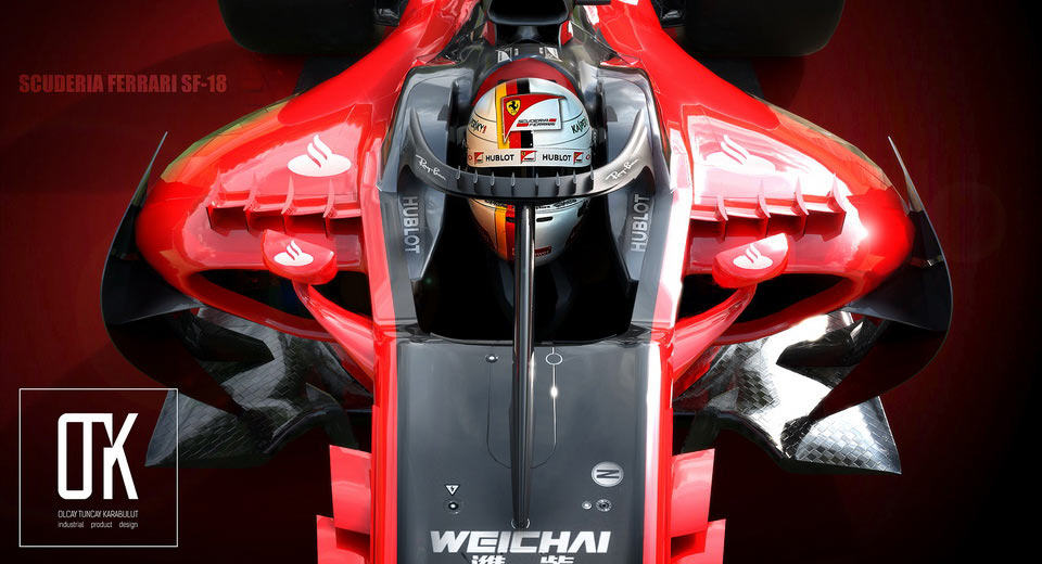  Next Year’s Ferrari F1 Car Gets Rendered With Halo Protection