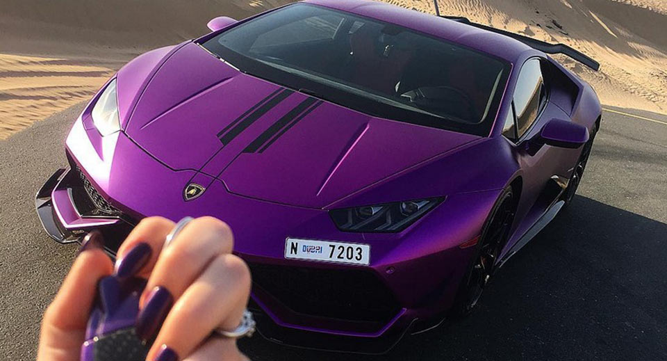 Lamborghini Huracan Owned By Lady In Dubai Is Tuned, Lighter And Oh So Very Purple