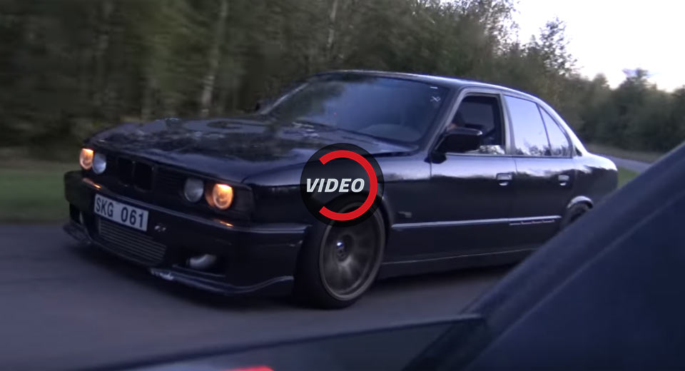  Does This BMW E34 M5 Turbo Have Any Hope Against A Bugatti Veyron?