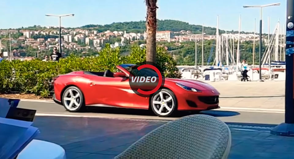 New Ferrari Portofino Rumbles In Slovenia During Commercial Shoot