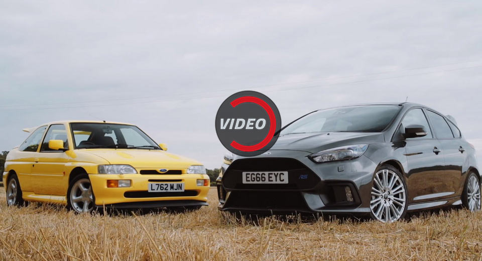 Ford Focus RS Meets The Escort RS Cosworth In Family Reunion