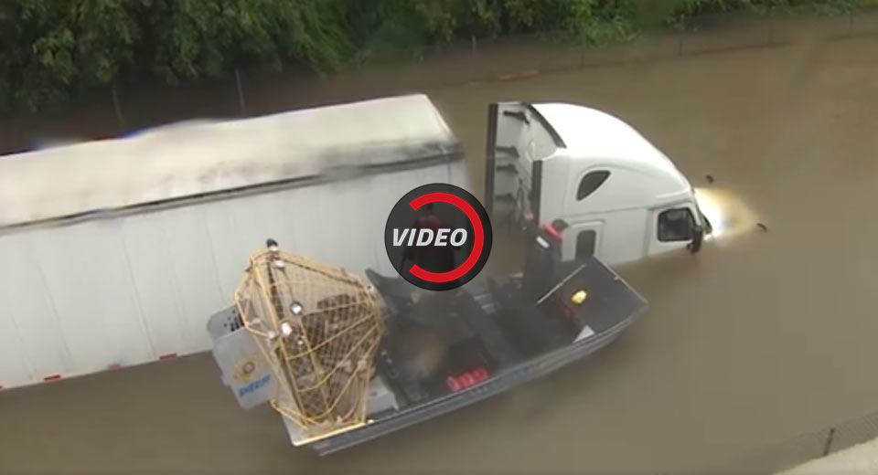  News Reporter Helps Save Stranded Truck Driver During Hurricane Harvey