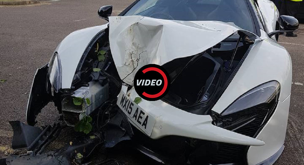  McLaren 650S Spider Crashes Into A Tree At A Wedding Party