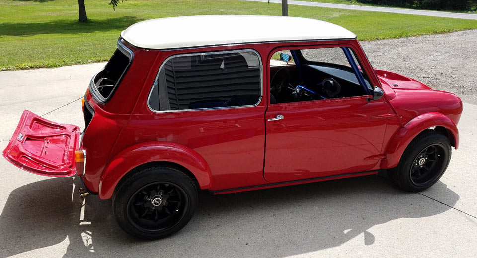 This 1962 Mini Has A Rear-Mounted Integra Type R Engine