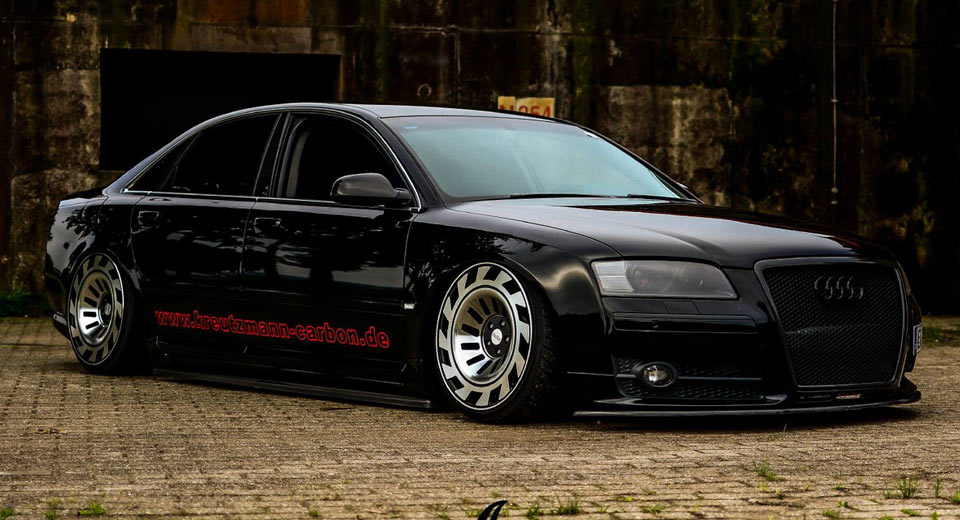 Audi A8 D3 Certainly Looks Different With Custom Wheels, Air Suspension