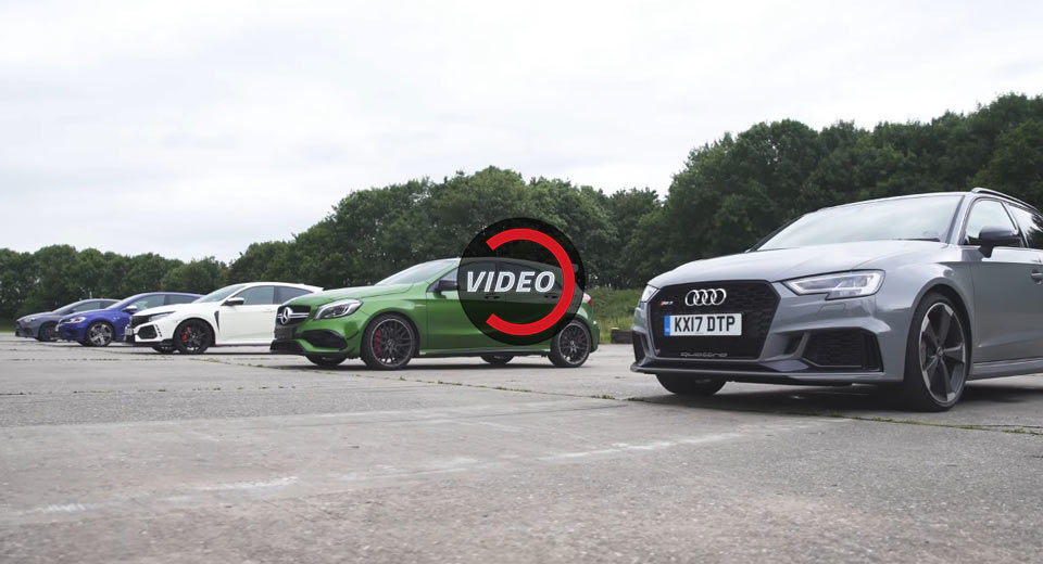  Which Is The Fastest Super Hot Hatch? RS3 vs AMG A45 vs Civic Type R vs Golf R vs Focus RS
