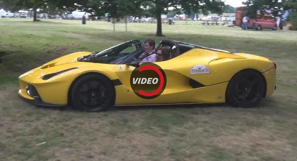  Ferrari LaFerrari Aperta Goes On A Sideways Mowing Mission