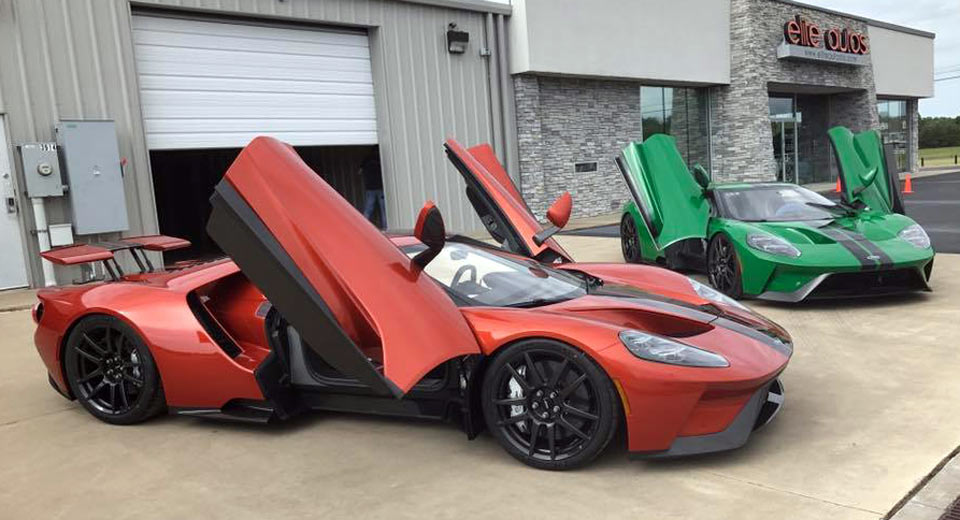  Green And Orange 2017 Ford GTs Touch Down In Arkansas
