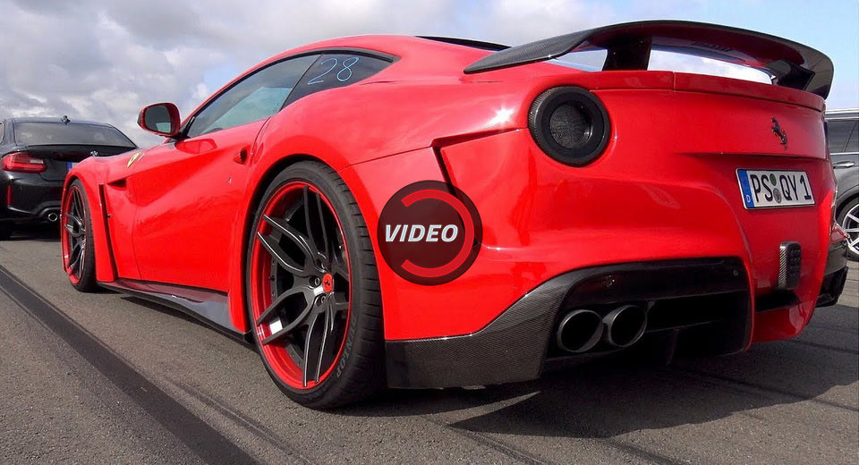 Novitec-Tuned Ferrari F12 Puts On A Show At Drag Racing Event