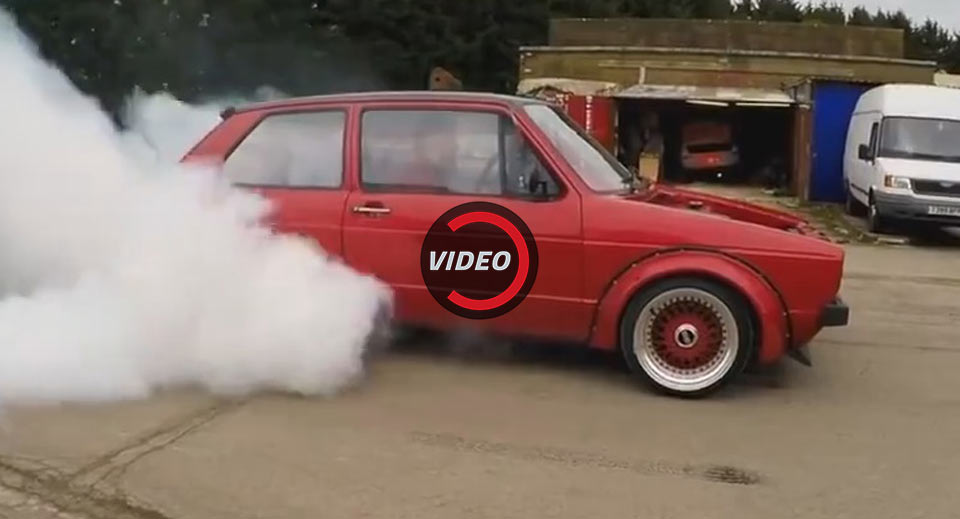 This VW Golf Mk1 Has A V8 Engine And RWD