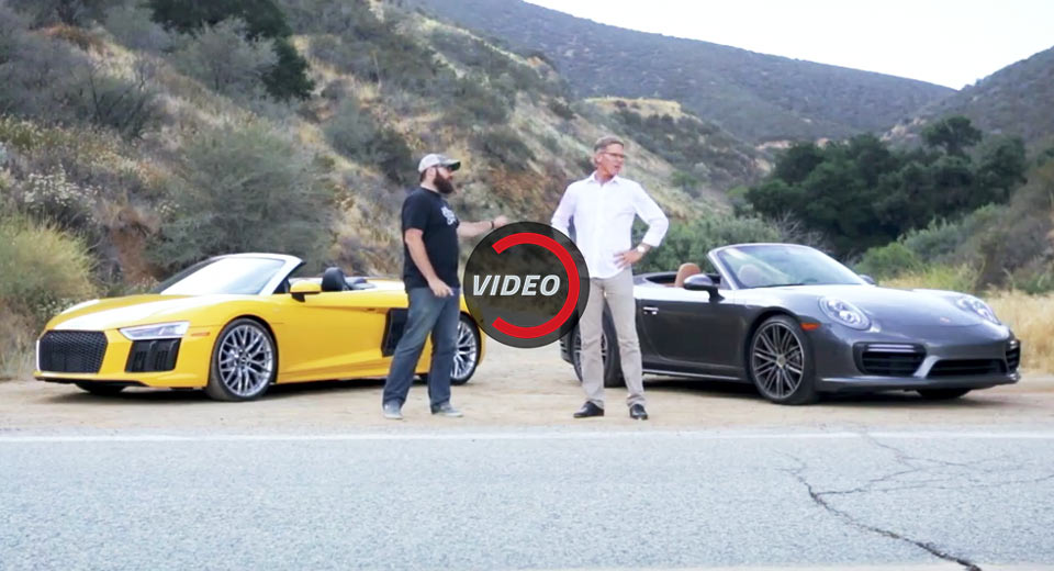Civil War As Audi R8 V10 Spyder And 911 Turbo Cabrio Go Head-To-Head