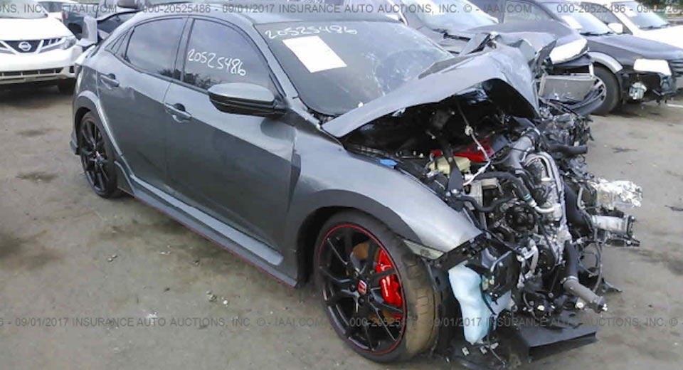  Wrecked 2018 Honda Civic Type R Is A Horrible Sight