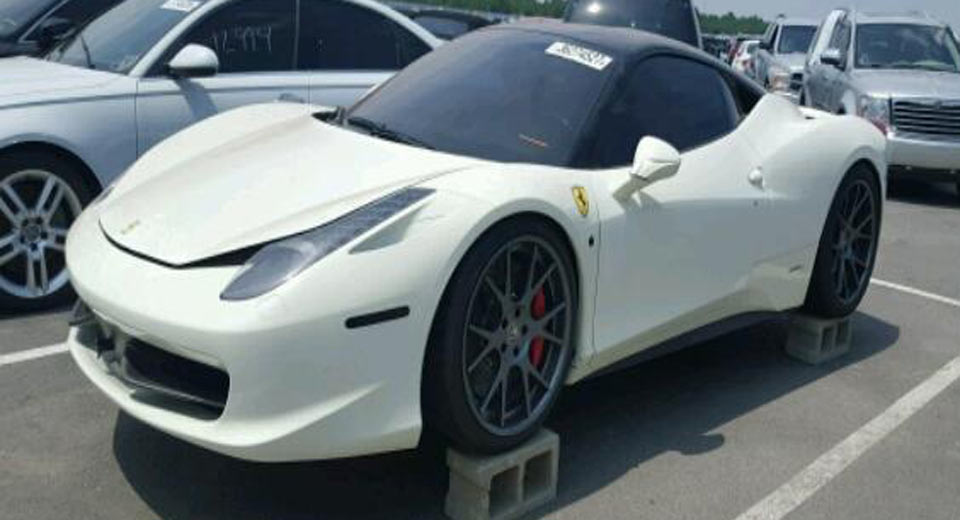 How Much Would You Pay For A Flooded Ferrari 458 Italia?