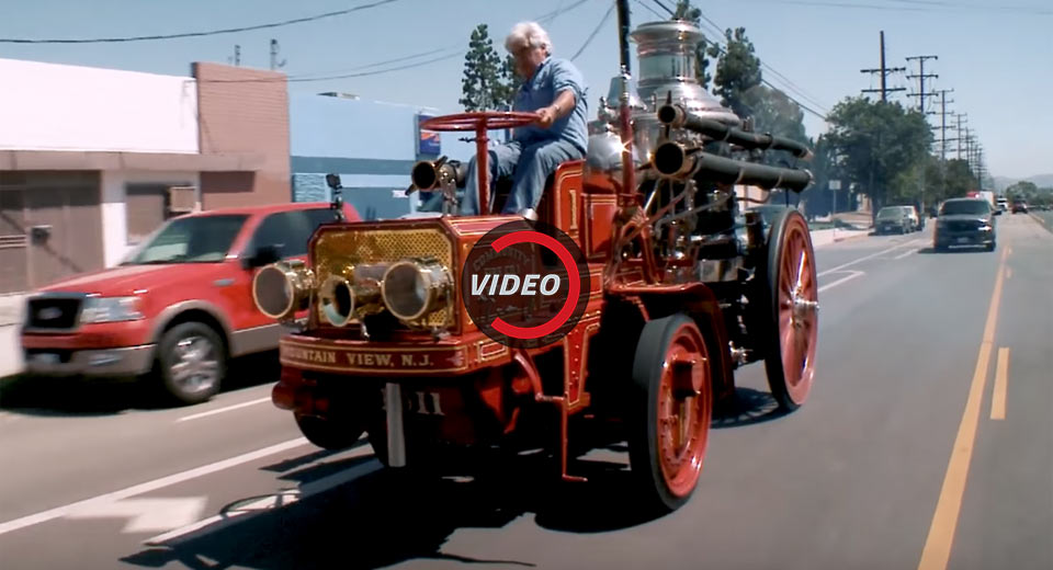 Watch Jay Leno Drive His 1911 Fire Truck Through LA