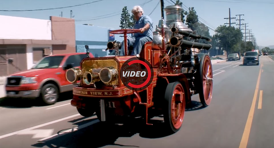  Watch Jay Leno Drive His 1911 Fire Truck Through LA