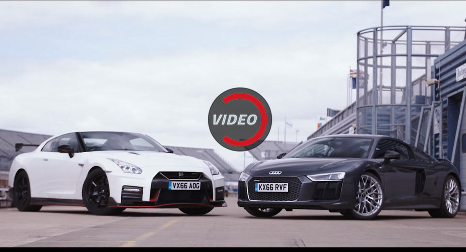  Tiff Needell Pits Nissan GT-R Nismo Against The Audi R8 V10 Plus