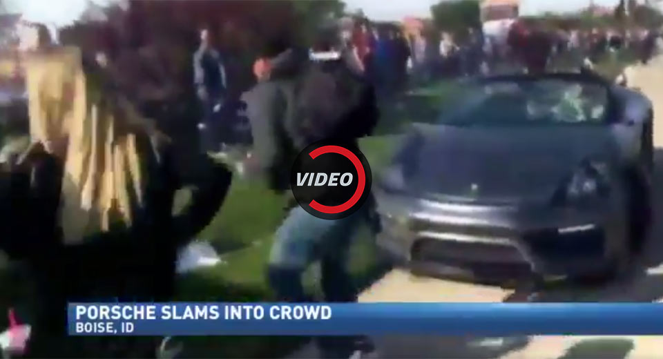 Porsche Boxster Spyder Crashes At Cars And Coffee, Injuring 11