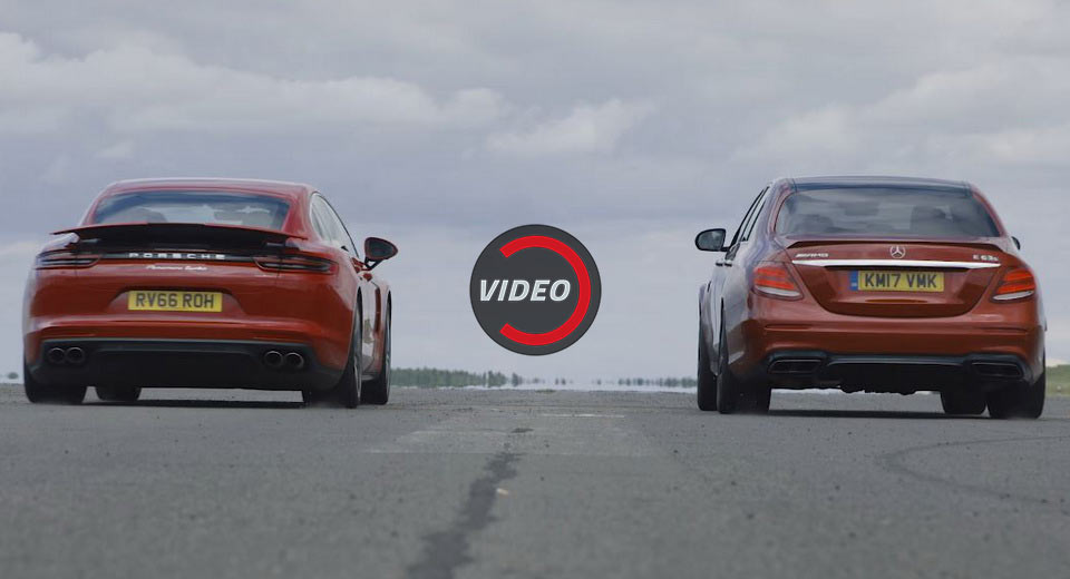 Porsche Panamera Turbo Duels Merc-AMG E63 S In High Speed Sprint
