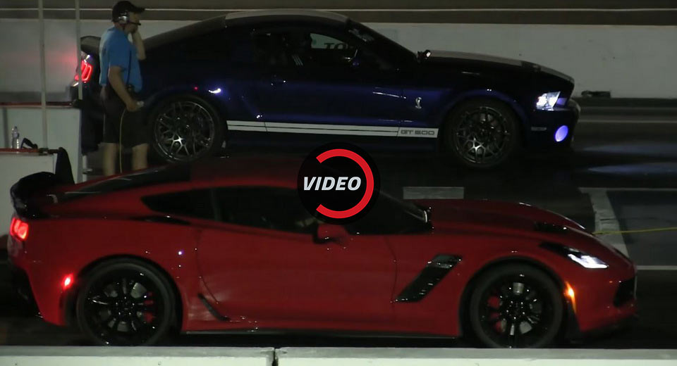 2017 Corvette Z06 Runs 1/4 Against Shelby GT500 Mustang