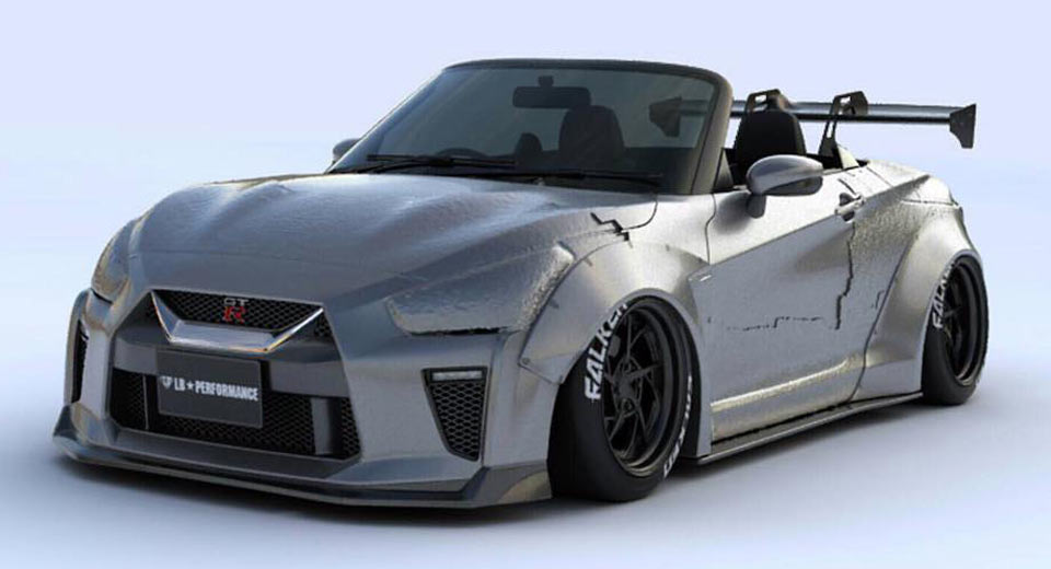  Daihatsu Copen Turned Into Mini Nissan GT-R By Liberty Walk