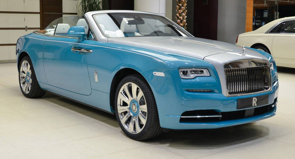  Anyone “Feeling” This Turquoise And Silver Rolls-Royce Dawn?