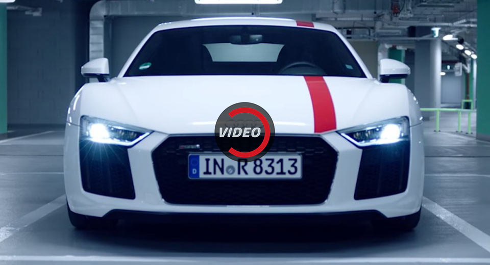  2018 Audi R8 V10 RWS Goes Tokyo Drift In Underground Parking Lot
