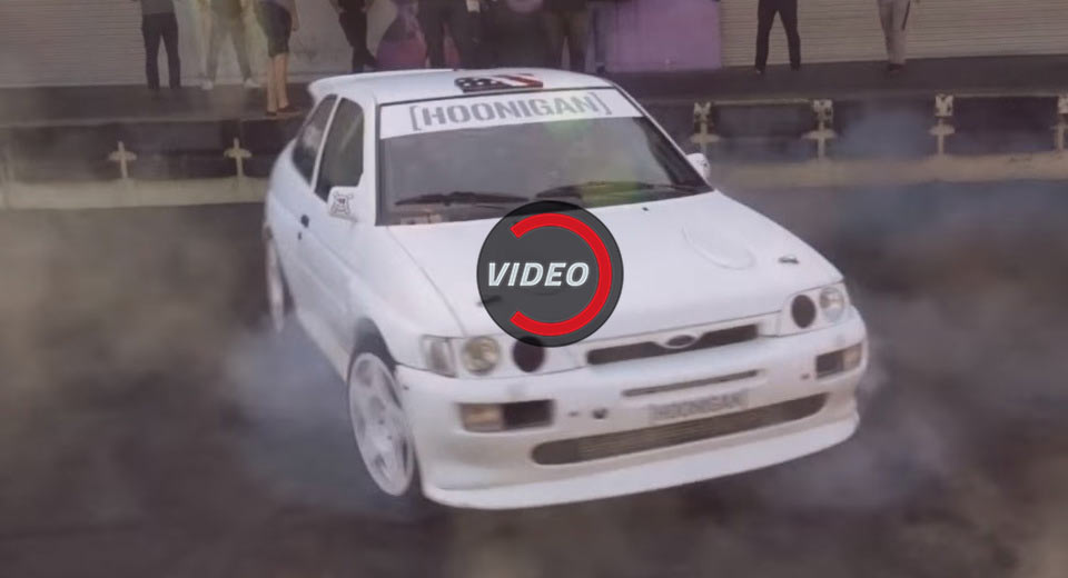 Ken Block Hoons His 1993 Escort RS Cosworth Rally Car