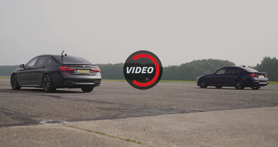  You Shouldn’t Challenge BMW’s M760Li In A Drag Race, Even With An M3 Competition