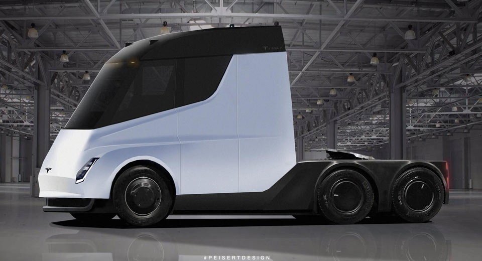 New Tesla Semi Truck Rendered Into Reality