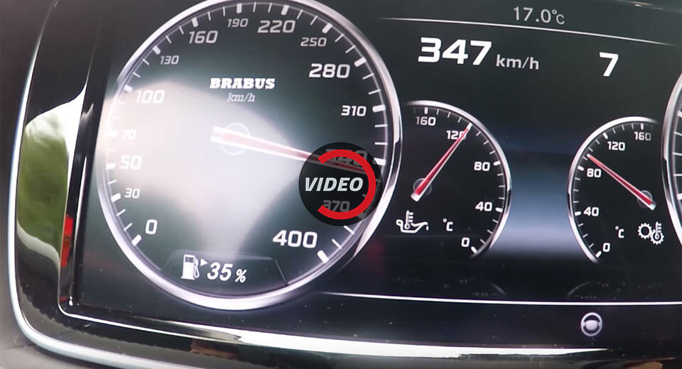 Watch The 900 HP Brabus Rocket Launch And Nudge 350 Km/h!