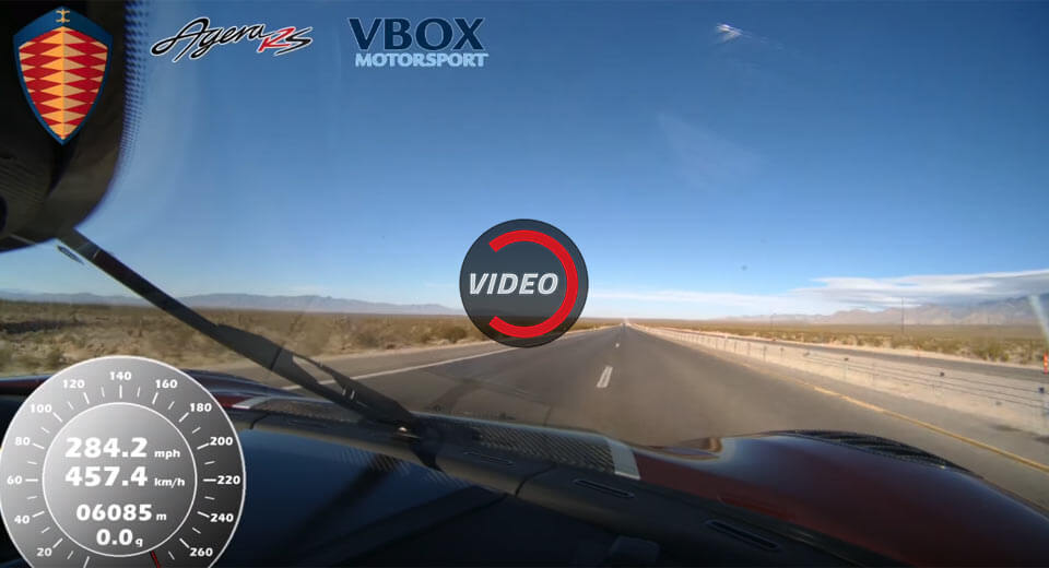 Ride Onboard As A Koenigsegg Agera RS Hits 284 MPH