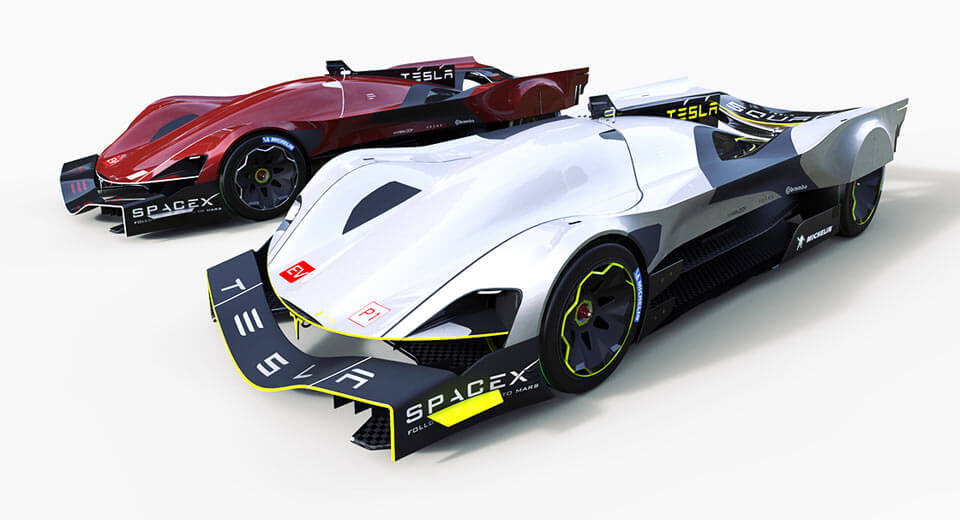 All-Electric Tesla Prototype Imagined For Le Mans In 2030