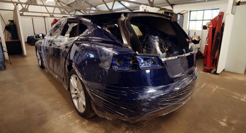  Tesla Model S Shooting Brake Taking Shape In England